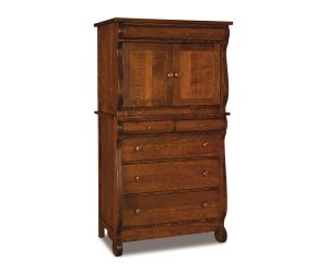Old Classic Sleigh Chest Armoire