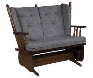 4-Post Low Back Love Seat Glider