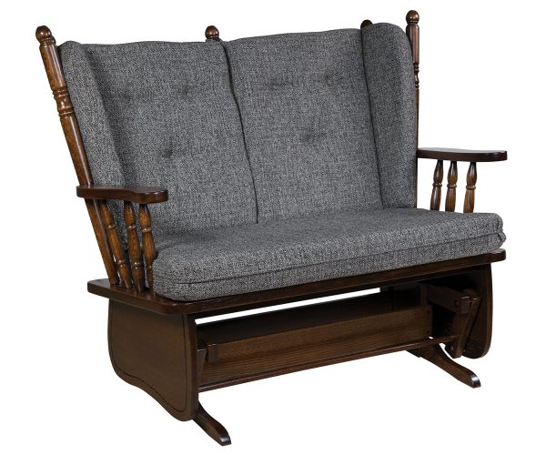 4-Post Low Back Love Seat Glider