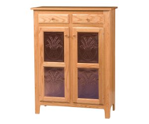 Classic 2 Drawer Copper Panel Pie Safe