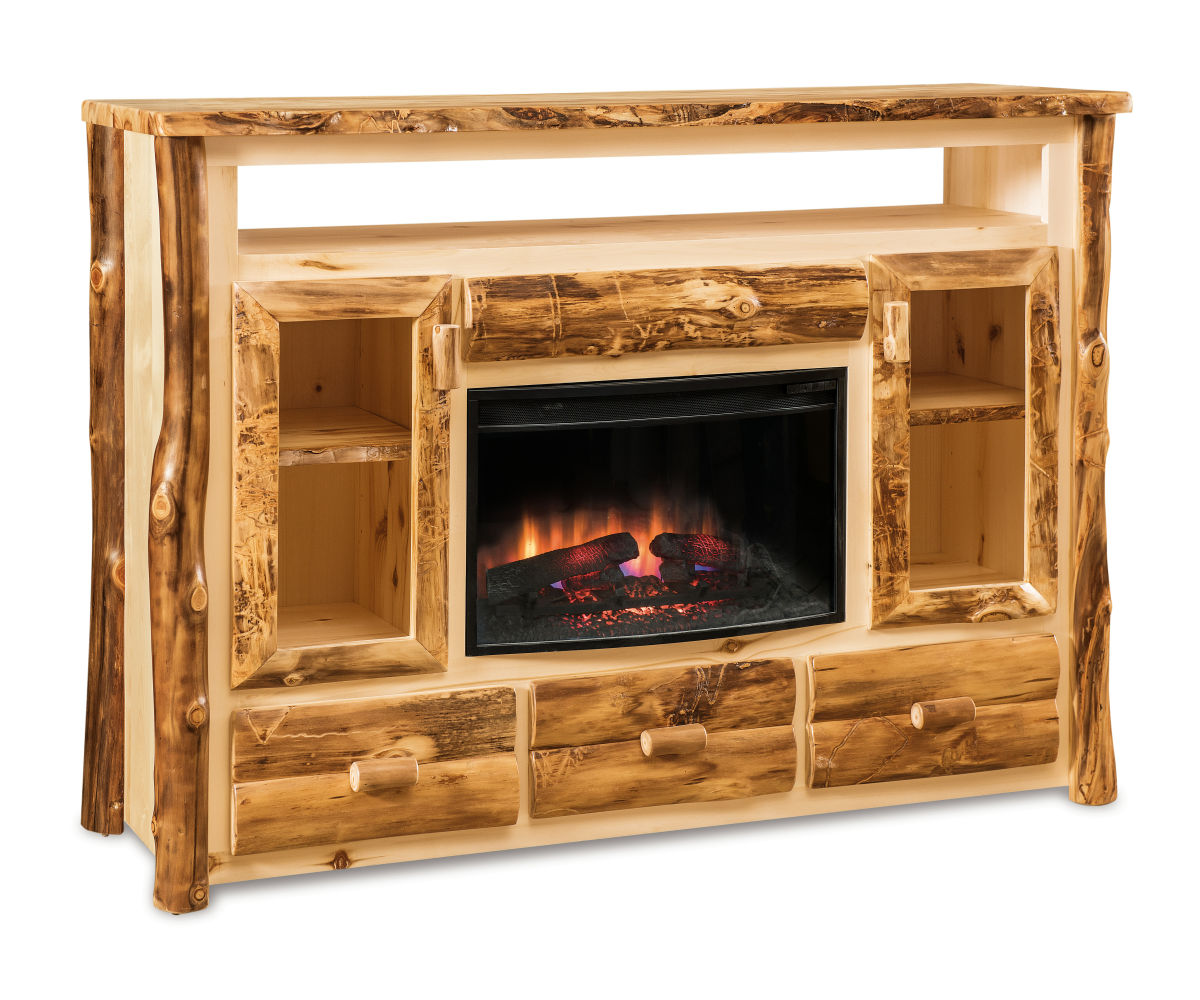 5? ft TV Cabinet with Fireplace  & 3 Drawers