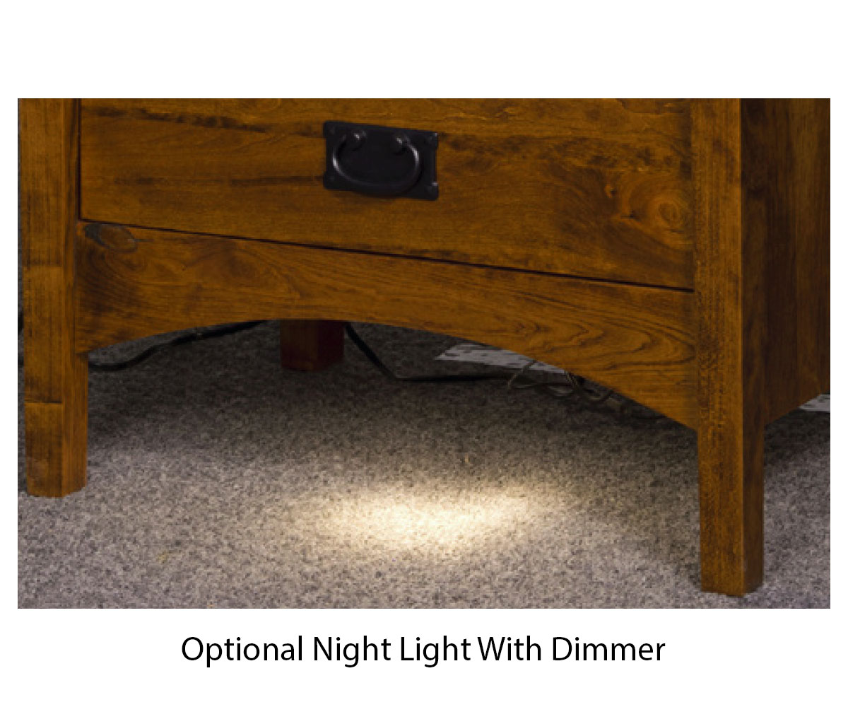 Arts & Crafts 1 Drawer 2 Door Nightstand - Image 2