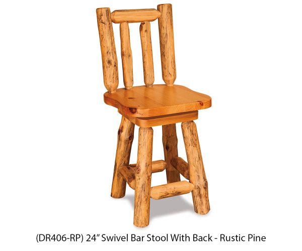 Swivel Bar Stool with Back - Image 3
