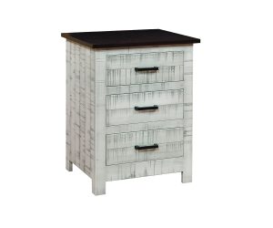 Farmhouse 3 Drawer Nightstand
