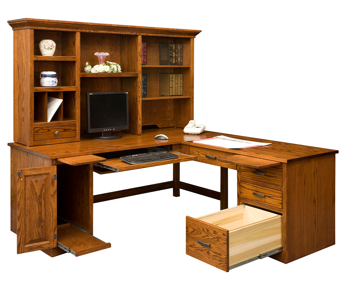 Mission Computer Desk W/ Return - Image 2