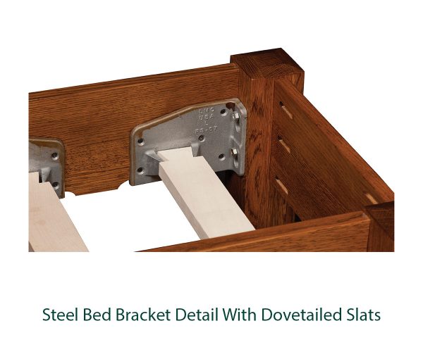 Arts & Crafts Spindle Panel Bed - Image 2
