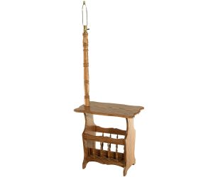 Magazine Stand Scalloped Top with Lamp Post
