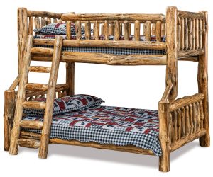 Full-Twin Bunk Bed With Opening - Small Spindles