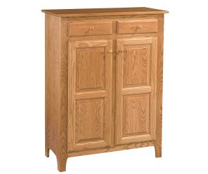 Classic Raised Panel Pie Safe With Drawers