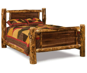 Aspen Walnut Panel Bed