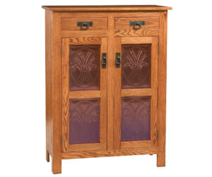 Mission Copper Panel Pie Safe With Drawers