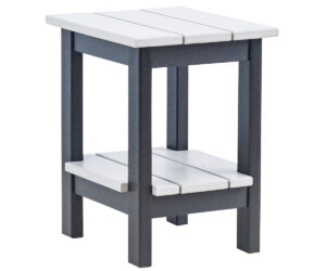 Modern End Table with Double Shelf